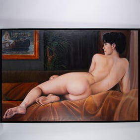 Ruben Camargo, Original Oil on Canvas, Female Nude, Signed