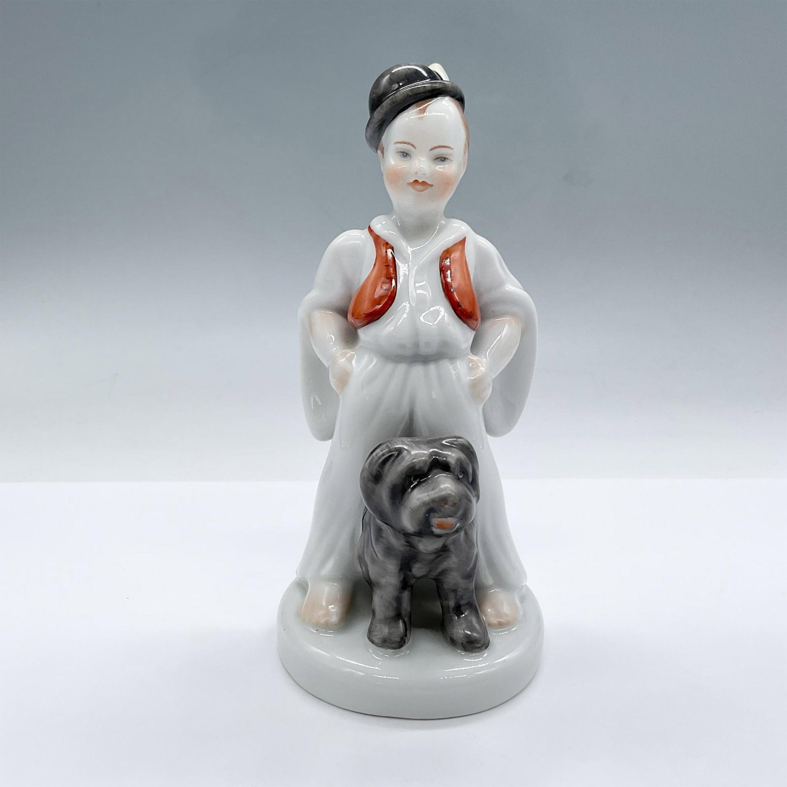 Herend Porcelain Boy With Dog Figurine (1 of 5)