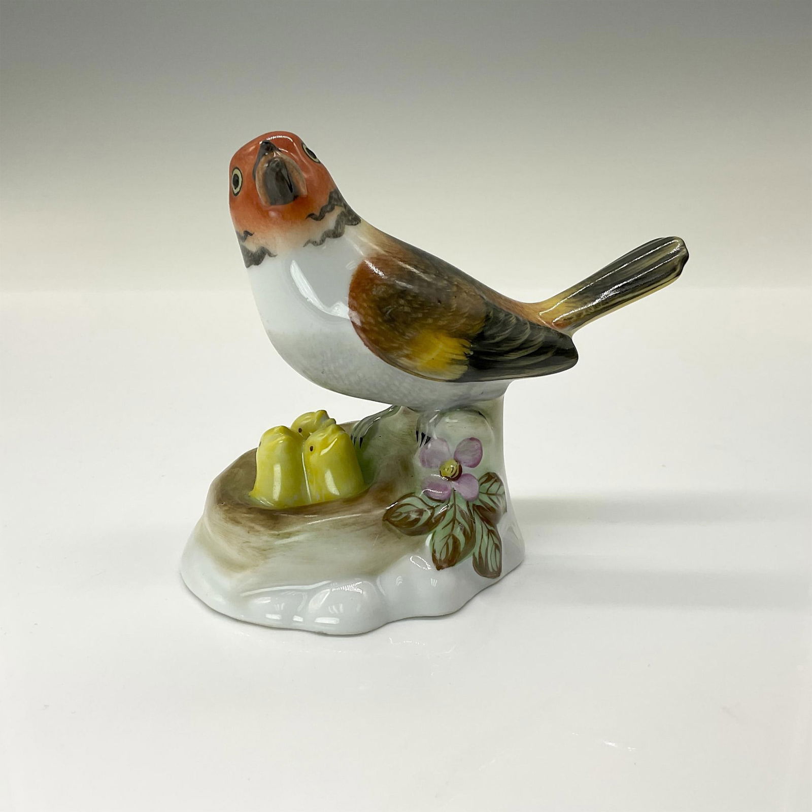 Herend Porcelain Figurine, Mother Bird with Babies (1 of 3)