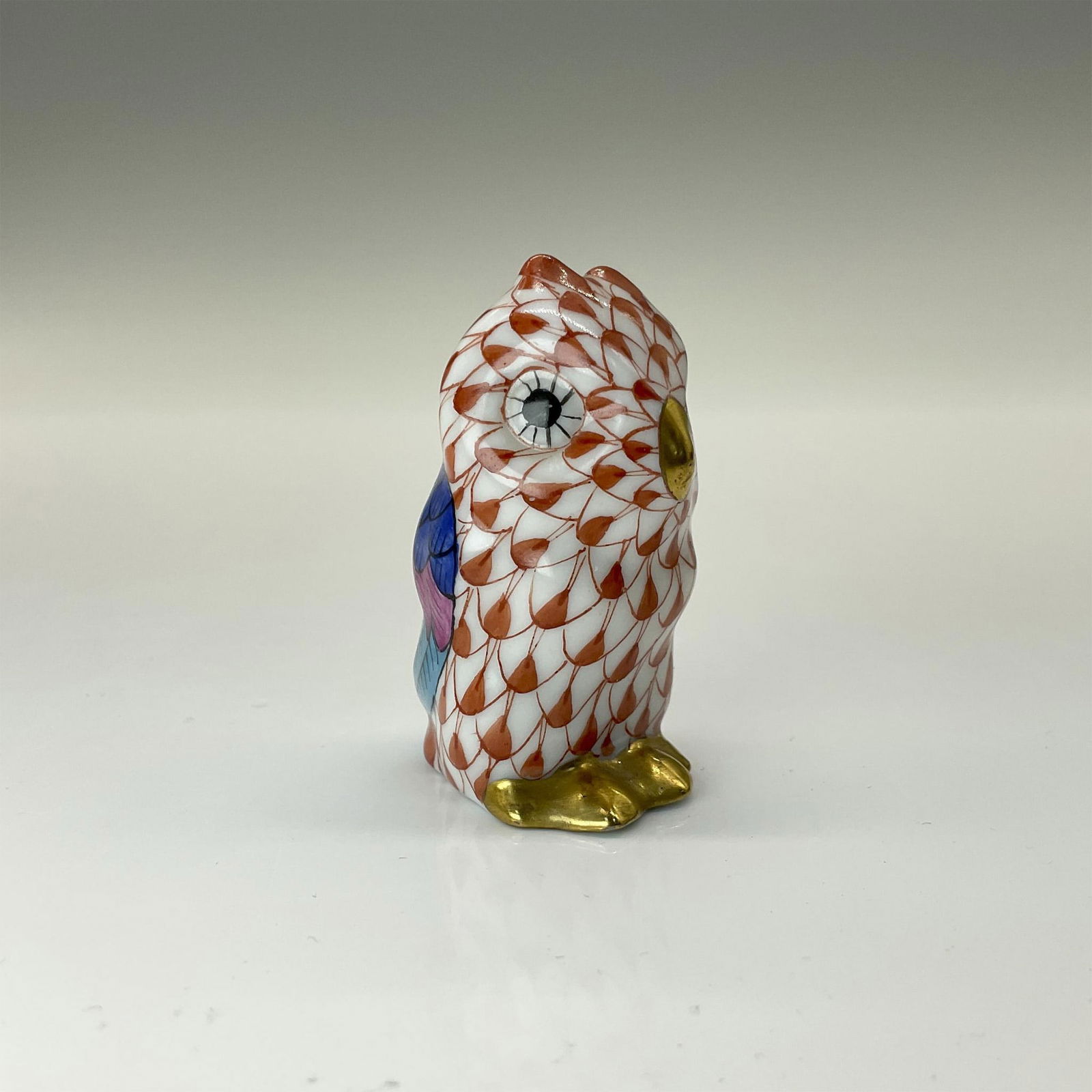 Herend Porcelain Miniature Figurine, Owl (1 of 4)