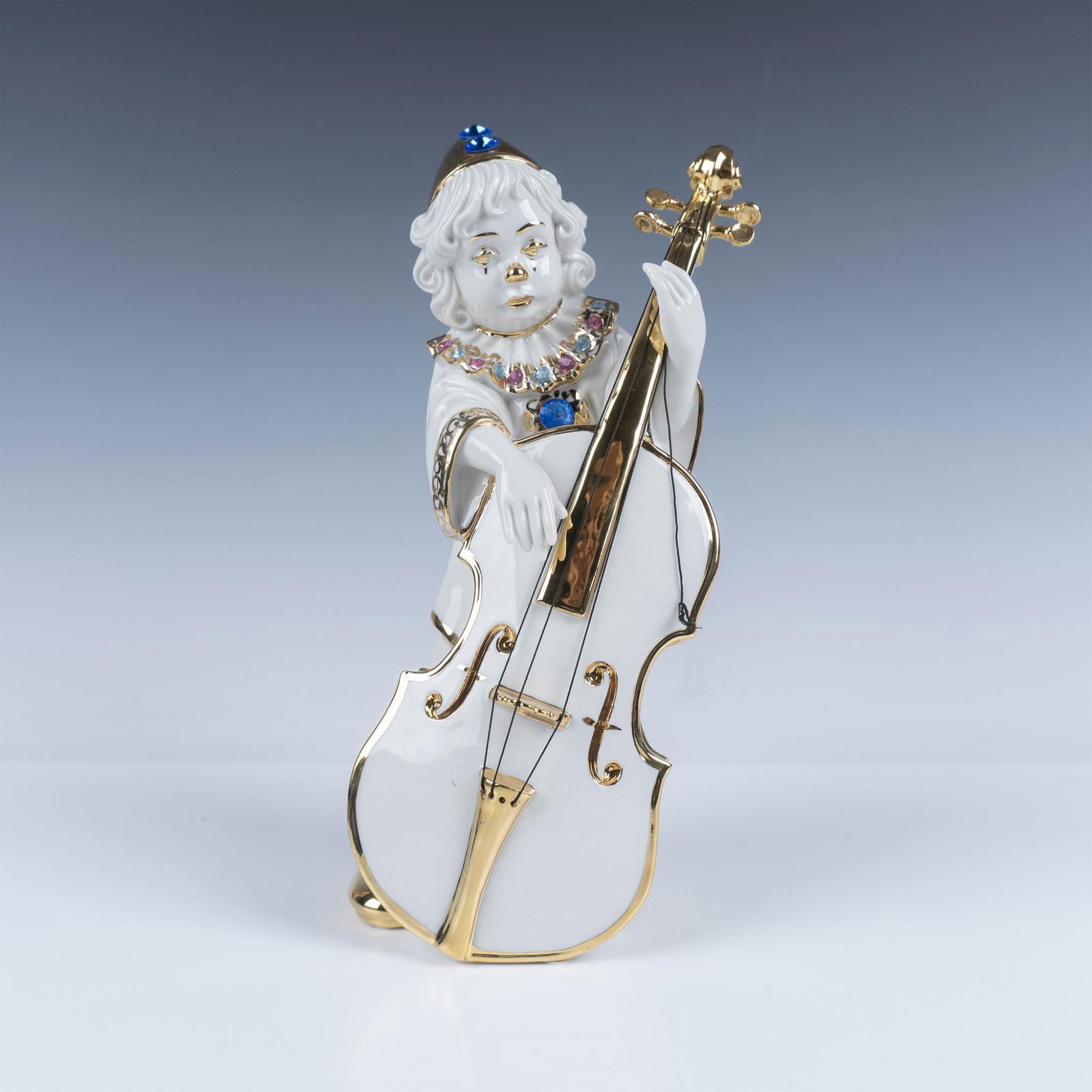 RG Oggetti & Capodimonte Figurine, Clown with Cello (1 of 9)