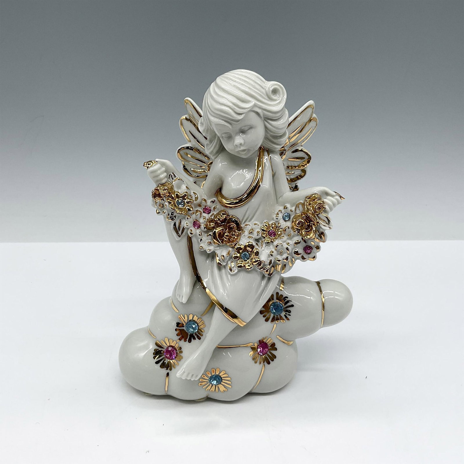 RG Oggetti & Capodimonte Porcelain Figurine, Angel on Cloud (1 of 4)