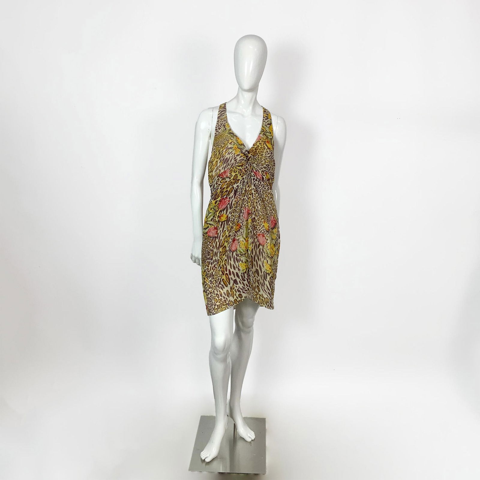 Cherrie Bloom Cheeta B Silk Panther Print Sleeveless Dress (1 of 6)
