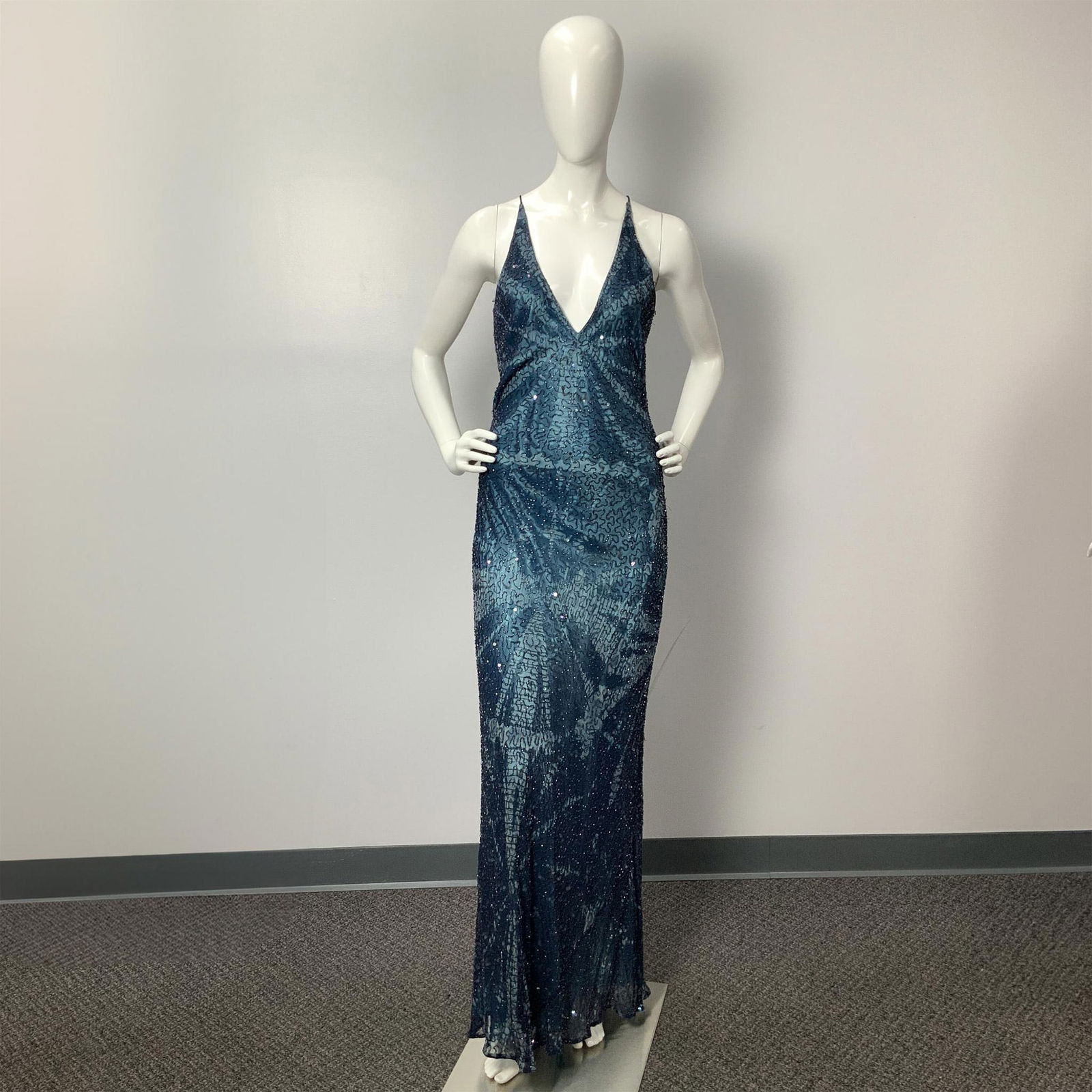 Gilar Silk and Sequin Cross Back Evening Dress (1 of 9)