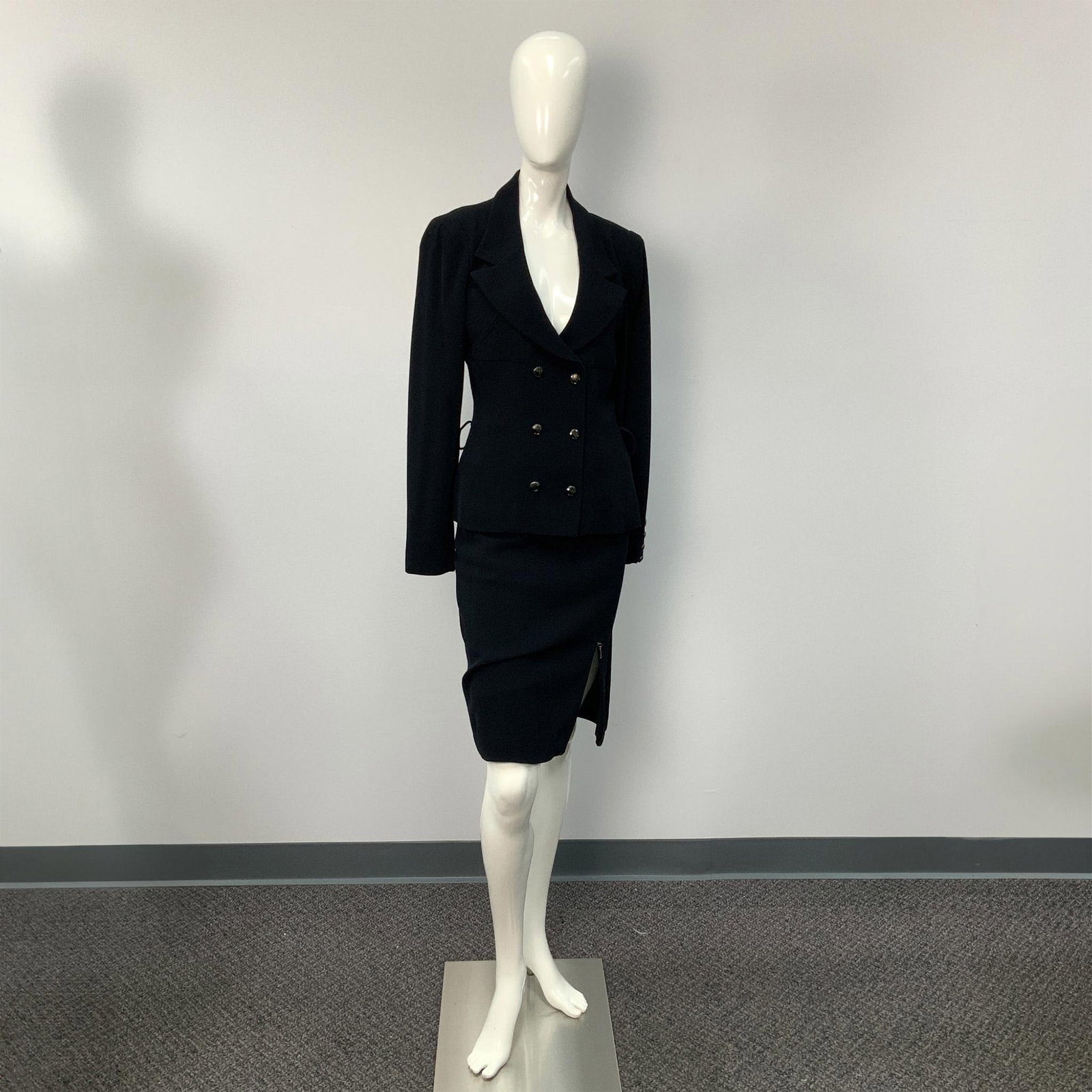 Lagerfeld Black Wool Jacket and Skirt Set (1 of 10)