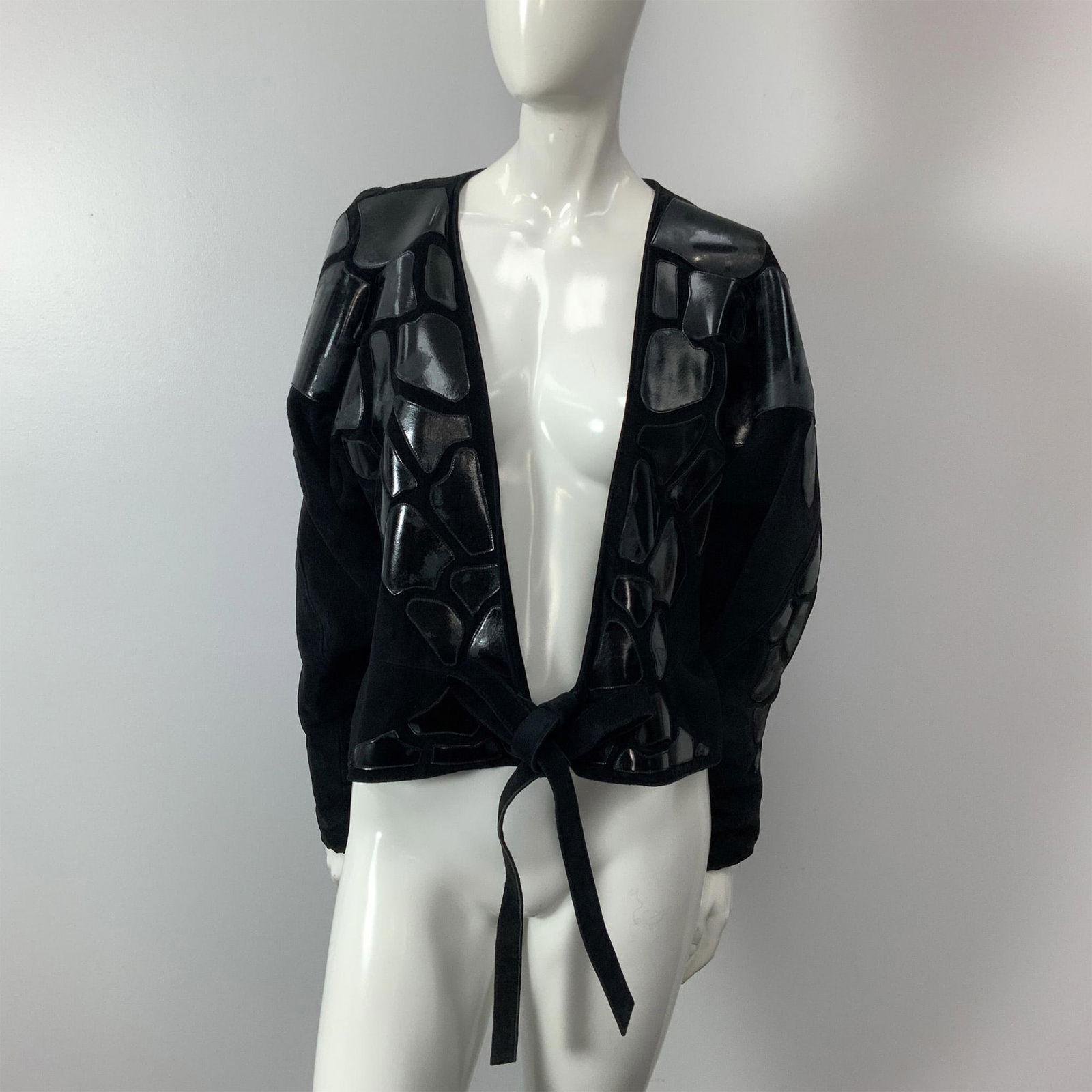 Original Jean-Claude Jitrois Suede & Leather Black Jacket (1 of 6)