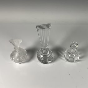 3pc Crystal Perfume Bottle Set with Stopper