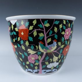 Antique Herend Porcelain Macao Planter Jardiniere