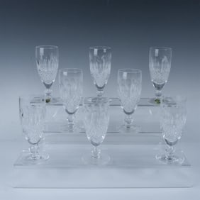 8pc Waterford Crystal Colleen Fluted Champagne Glasses