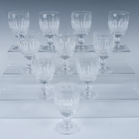 10pc Waterford Crystal Colleen Claret Wine Glasses