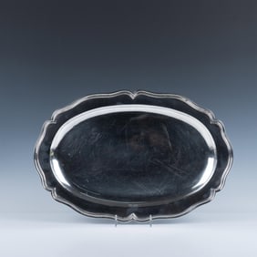 Vintage Portuguese Silver Serving Tray