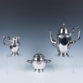 3pc Le Trianon Sterling Silver Tea Set