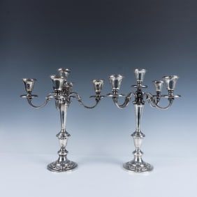 Pair of Gorham Sterling Silver Candelabra