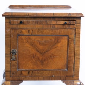 Antique Queen Ann Walnut Cabinet/Side Table