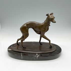 P.J. Mene (After) Bronze Greyhound Figurine