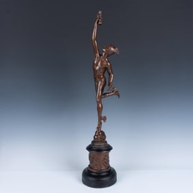 After Giambologna Bronze Sculpture, Flying Mercury