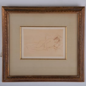 Pierre-Auguste Renoir, Antique Sanguine Etching on Paper
