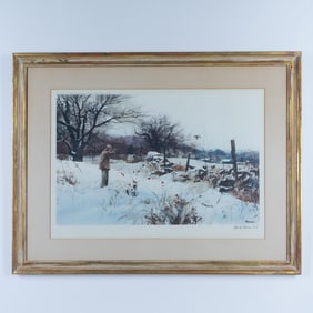 Ogden M. Pleissner Framed Print, Snow Scene, First Snow