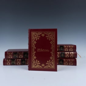 Set of 6 Leather Bound Books Easton Press, Thomas Jefferson