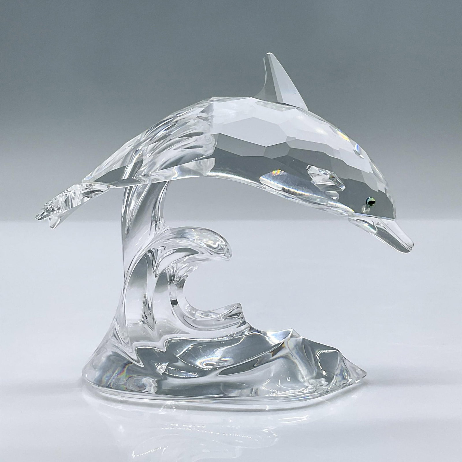 Swarovski Crystal Figurine, Dolphin On Wave (1 of 3)