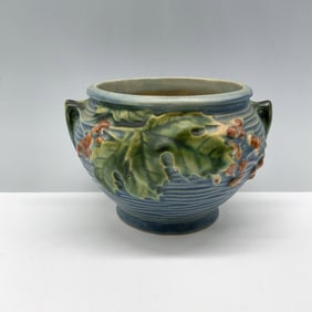 Roseville Pottery Decorative Pot, Blue Bushberry