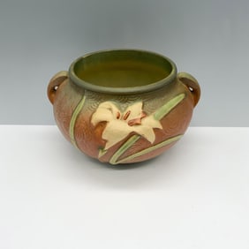 Vintage Roseville Pottery Decorative Pot, Zephyr Lily