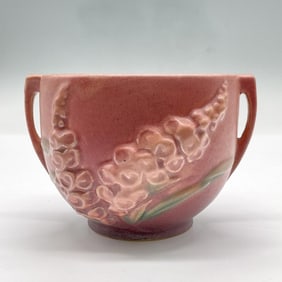 Roseville Pottery, Pink Foxglove Planter