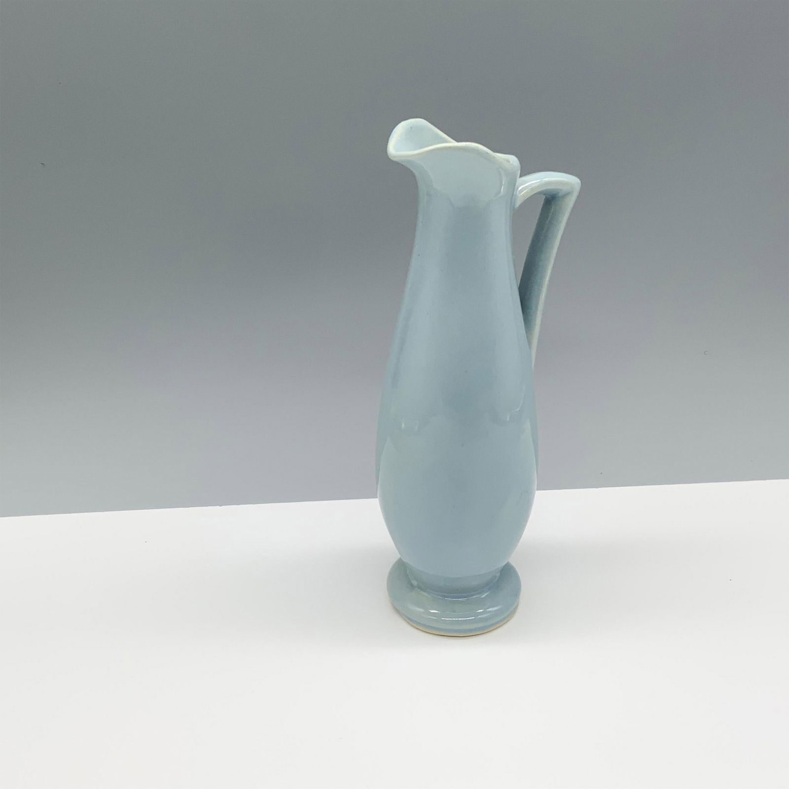 Vintage American Pottery Light Blue Vase (1 of 3)