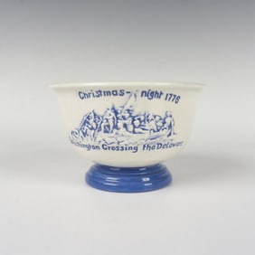 George Washington Crossing the Delaware Christmas 1776 Bowl