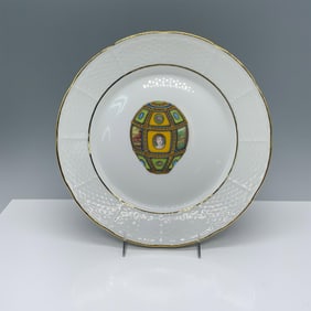 Email De Limoges Porcelain Imperial Egg Plate