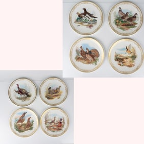 8pc Boehm Gamebirds of North American Plates