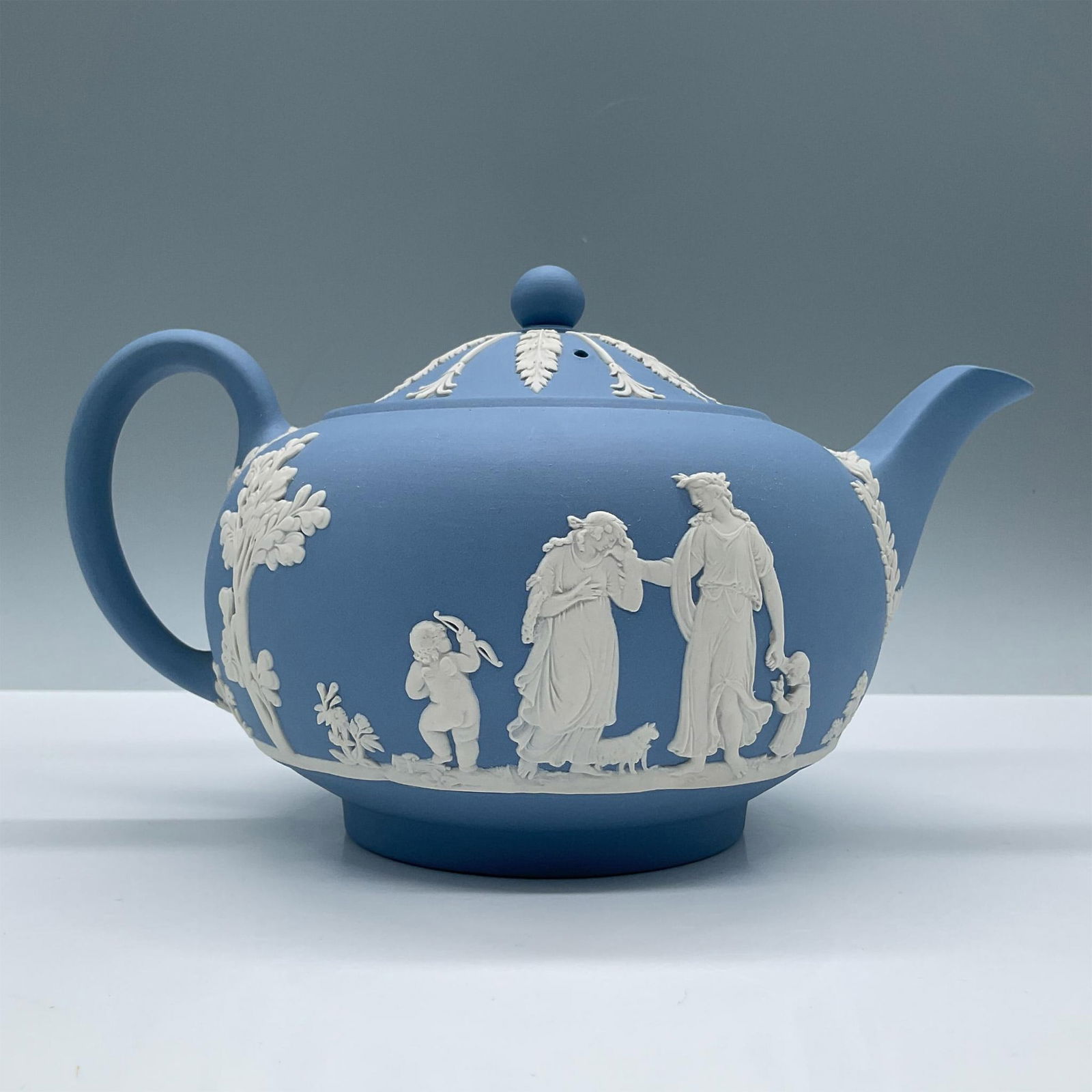 Wedgwood Pale Blue Jasperware Tea Pot (1 of 3)