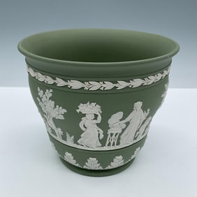 Wedgwood Sage Green Jasperware Planter