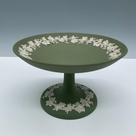 Wedgwood Sage Green Jasperware Footed Compote