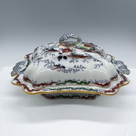Antique Ashworth Bros Ironstone Covered Tureen, Asian