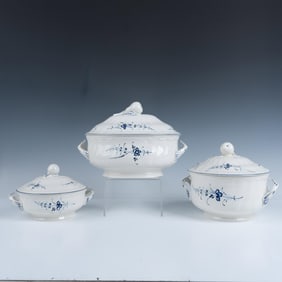 3pc Villeroy & Boch Vieux Luxembourg Pattern Tureens