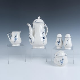 5pc Villeroy & Boch Coffee Service with Lids, Vieux Lux