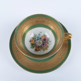 Charles Ahrenfeldt Limoges Porcelain Cup and Saucer Set