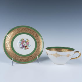 Charles Ahrenfeldt Limoges Porcelain Cup and Saucer Set