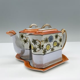 3pc Japanese Porcelain Lusterware Tea Set