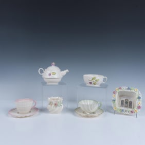 8pc Vintage Belleek Tea and Table Set
