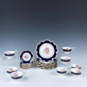 24pc Coalport Bone China Trio Tea Set