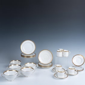 28pc Coalport China Cups w/ Saucers & Bread Plates, Elite