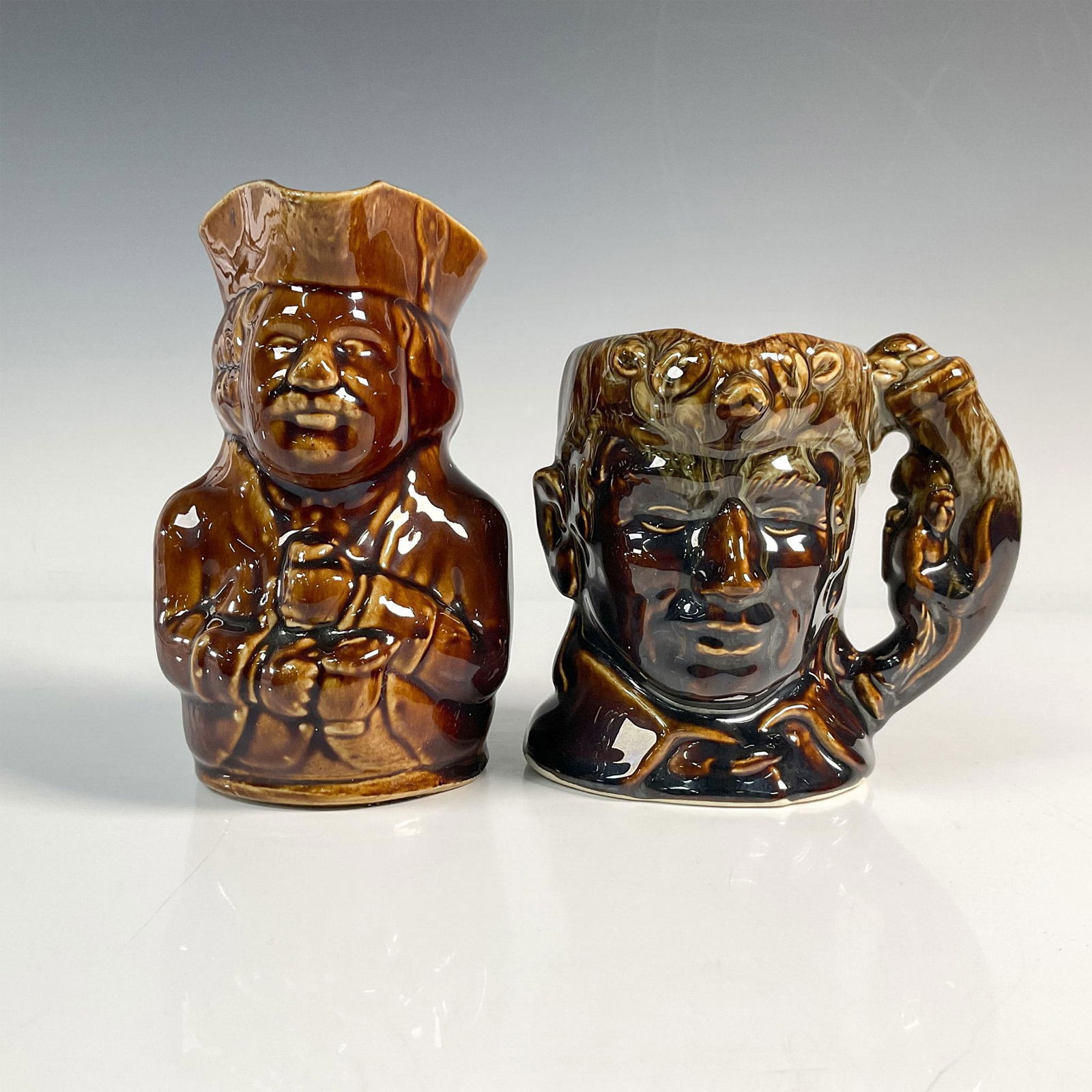 2pc Rockingham Glazed Mug and Toby Jug (1 of 6)