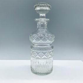 Antique Cut Crystal Liquor Decanter with Stopper
