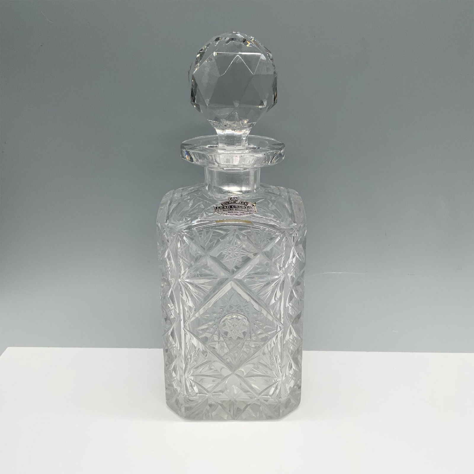 Bohemian Lead Crystal Hand Cut Decanter (1 of 3)