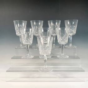 8pc Waterford Crystal Lismore Pattern Water Goblets