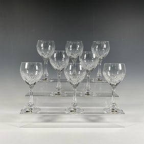 8pc Wittwer Crystal Water Goblets, Sabrina