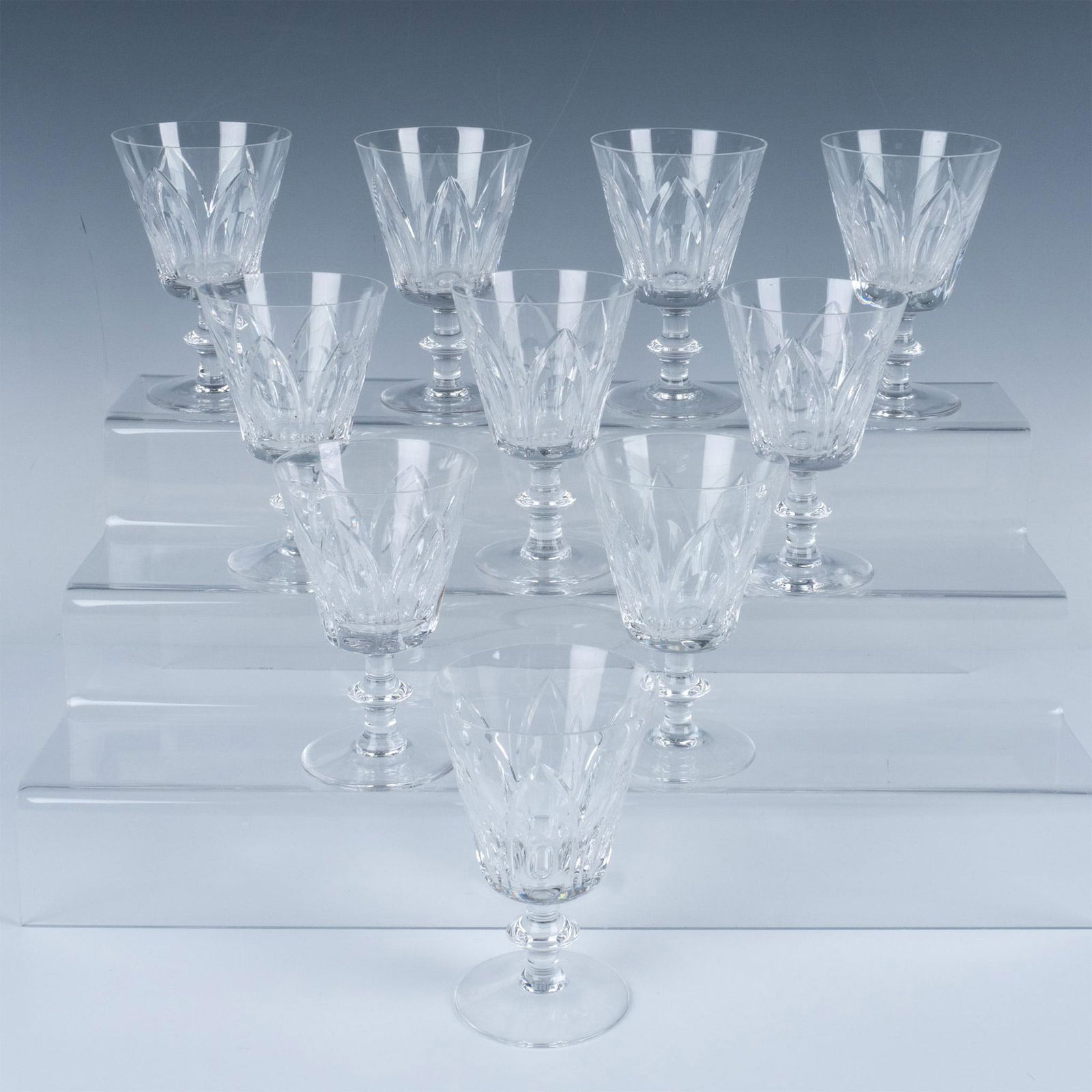 10pc Royal Leerdam Crystal Liquor Cocktail Glasses, Gothic (1 of 3)