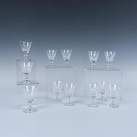 12pc Royal Leerdam Crystal Cordial Glasses, Gothic
